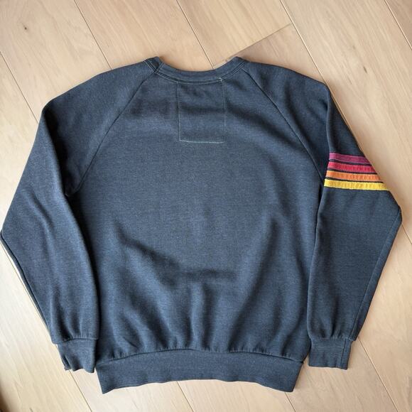 Aviator Nation Kaaboo Sweatshirt Small Gray Made in USA Pullover Glam California - Picture 8 of 9